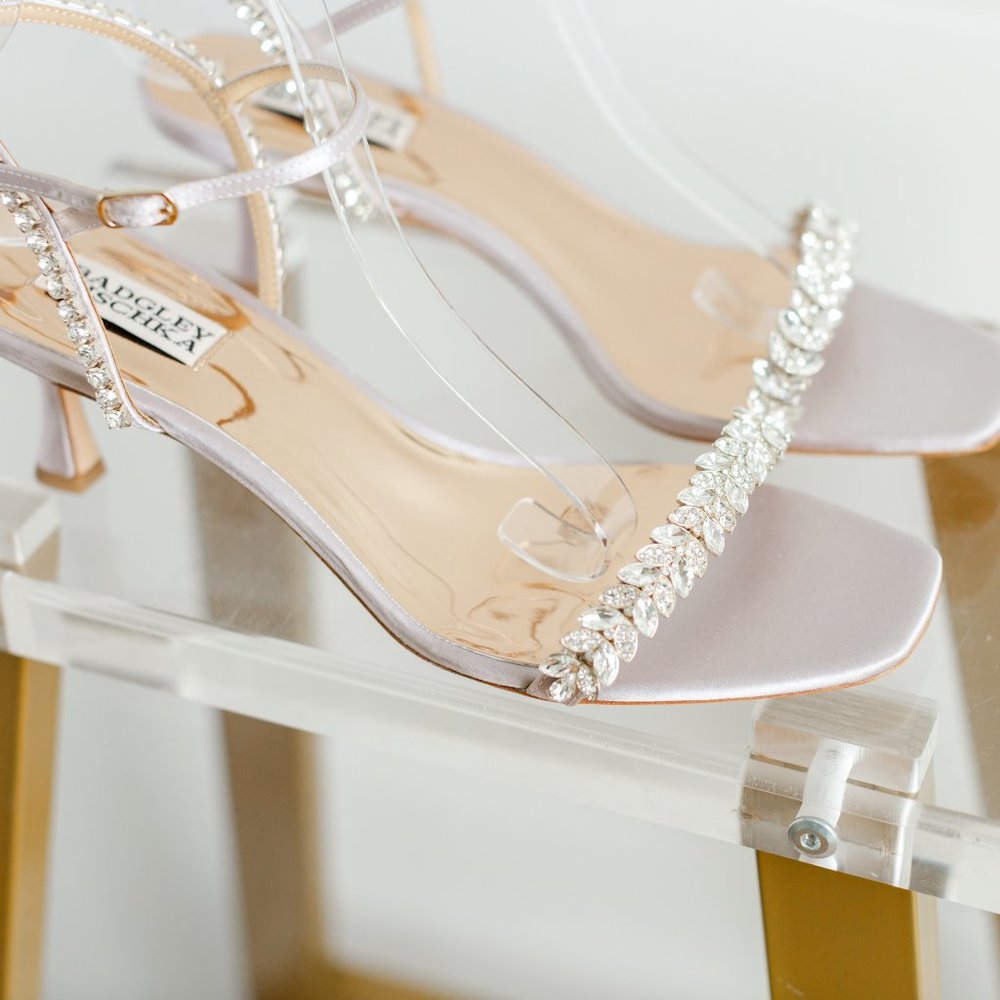 Badgley Mischka Kenya Lavender Satin Kitten Heel Women's 9.5 - Picture 6 of 14